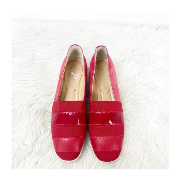 Donald Pliner May Red Suede Patent Leather Slip-On Loafers Women’s Size 6.5M - Picture 7 of 13